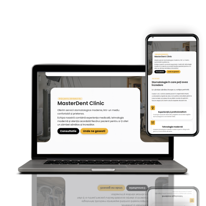 Site de prezentare cu rezervari